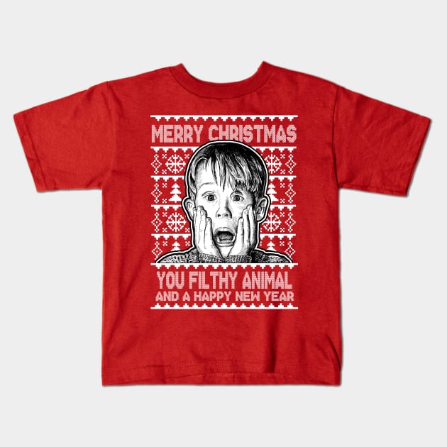 Merry Christmas Kids T-Shirt by BER